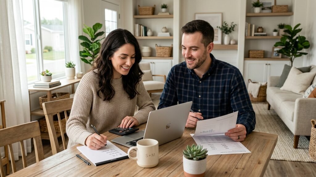 Couple calculate home loan