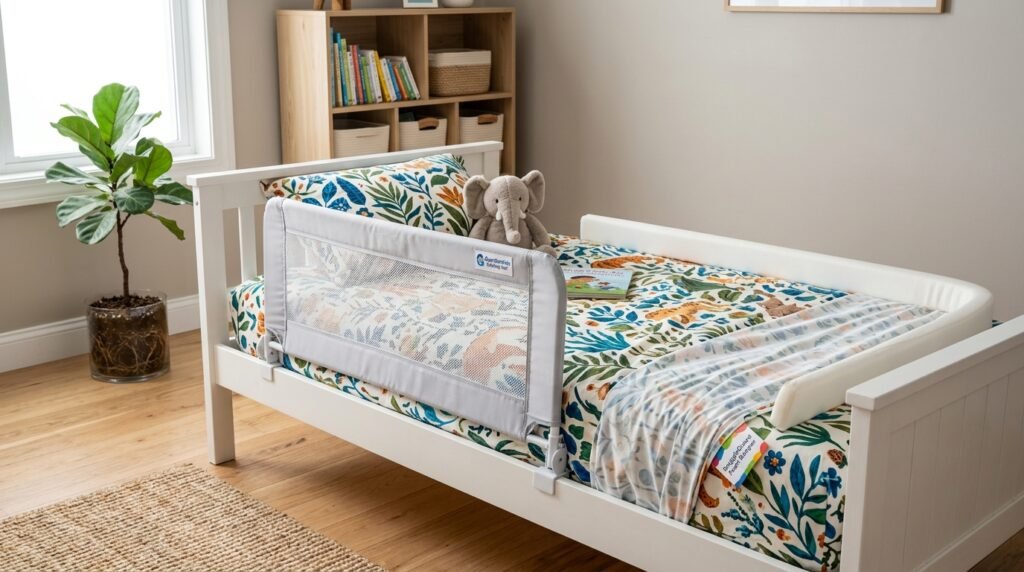 DIY Toddler Bed And Rail