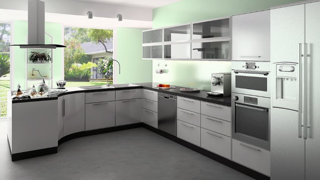 P-Shaped Kitchen