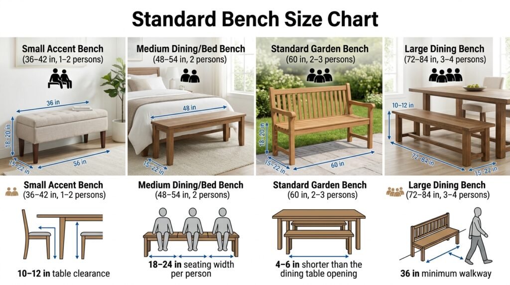 Standard Bench Size Chart