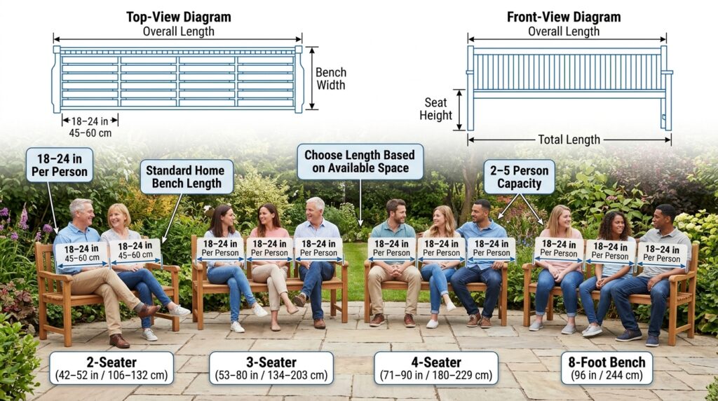 Benches Size ideas – 43cm - 51cm Gap Between Bench And Table