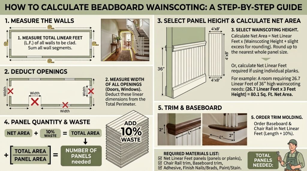 How To Calculate Beadboard Wainscoting