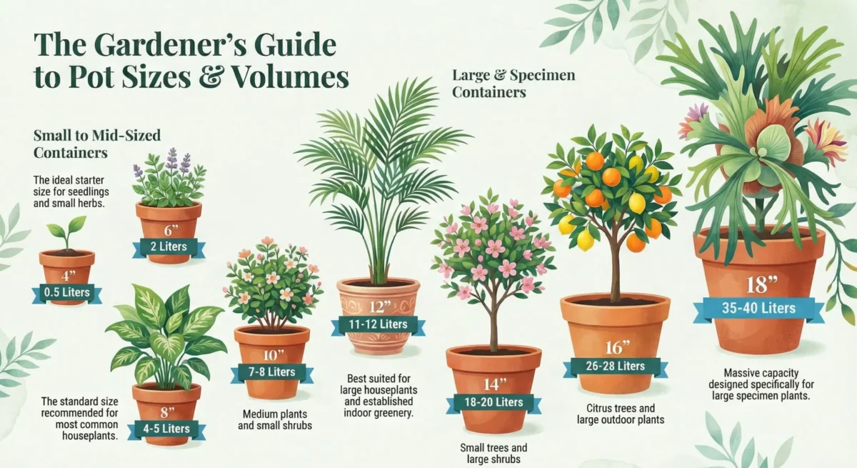 Pot Volume Calculator For Plant 89.7% Green Home
