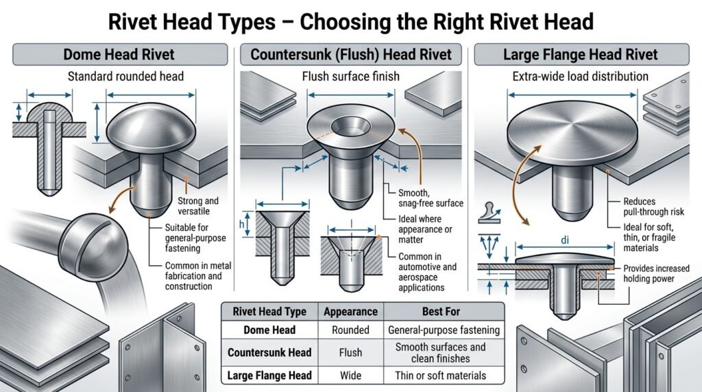 Rivet Head Types
