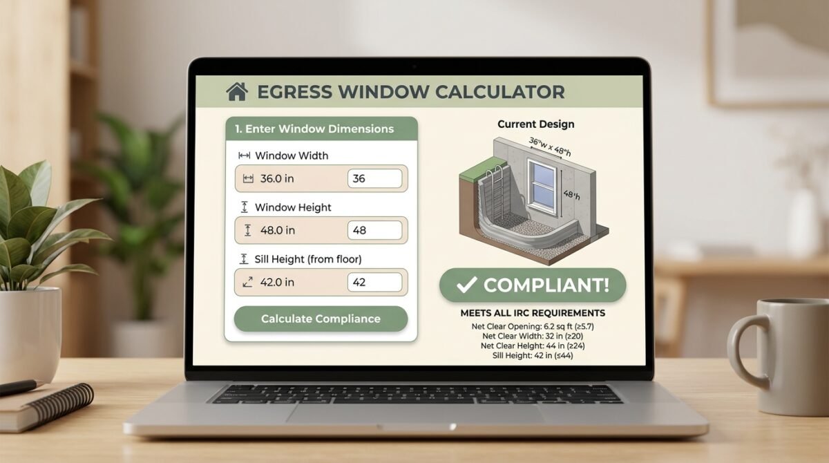 Egress Window Calculator