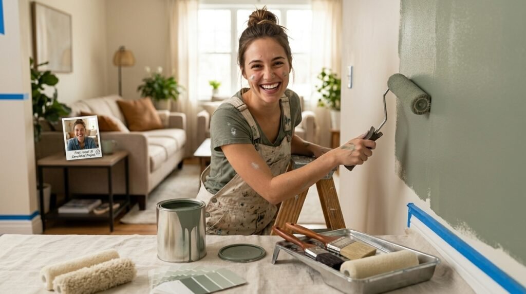 Paint Brush and Roller