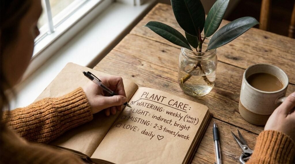 Rubber Plant Care Cheat Sheet - Avoid All 10 Mistakes at a Glance
