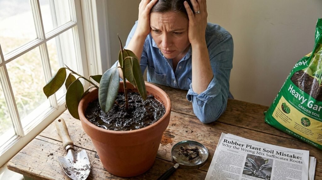 Rubber Plant Soil Mistake - Why the Wrong Mix Suffocates Roots
